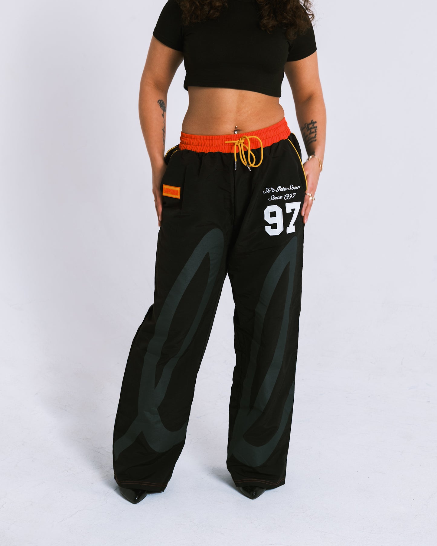 “2TONE” OVERSIZED TRACKS - BLACK