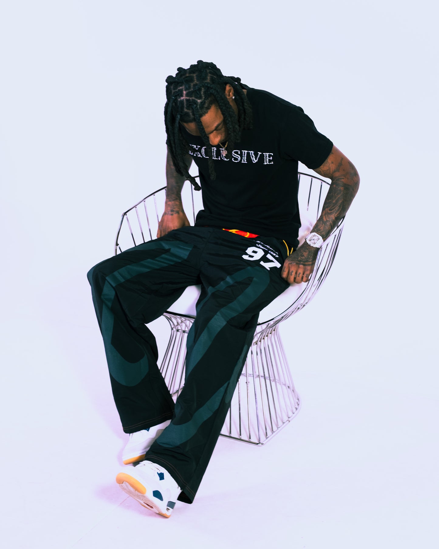 “2TONE” OVERSIZED TRACKS - BLACK