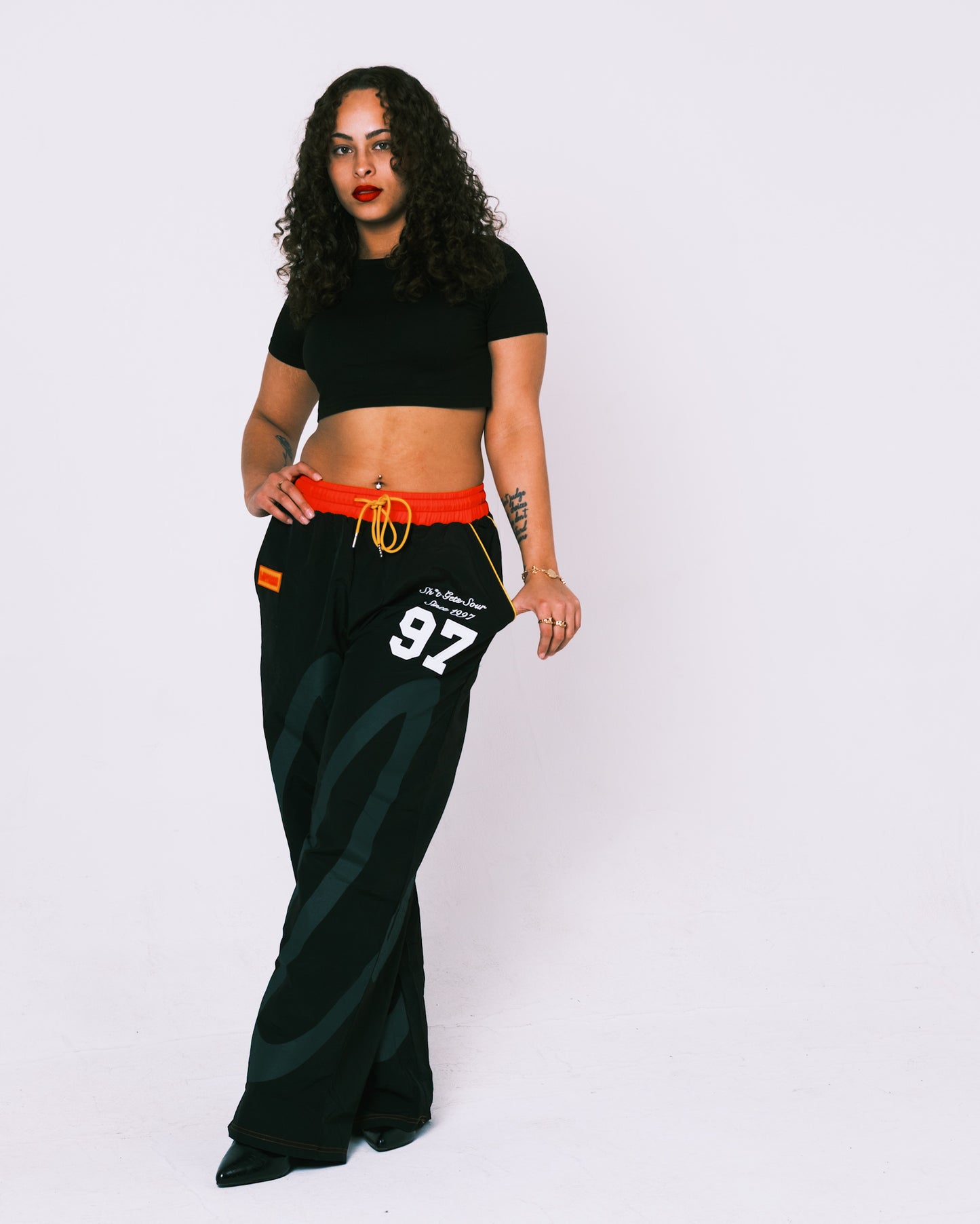 “2TONE” OVERSIZED TRACKS - BLACK